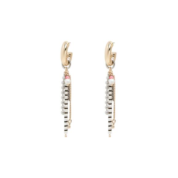 ELSIE FRIEDA Small Fringe Hoop Razzle Dazzle Earrings - Picture 1 of 9